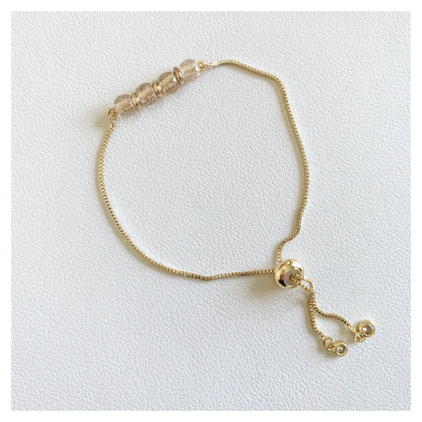 Smoky Glass Beads Bracelet