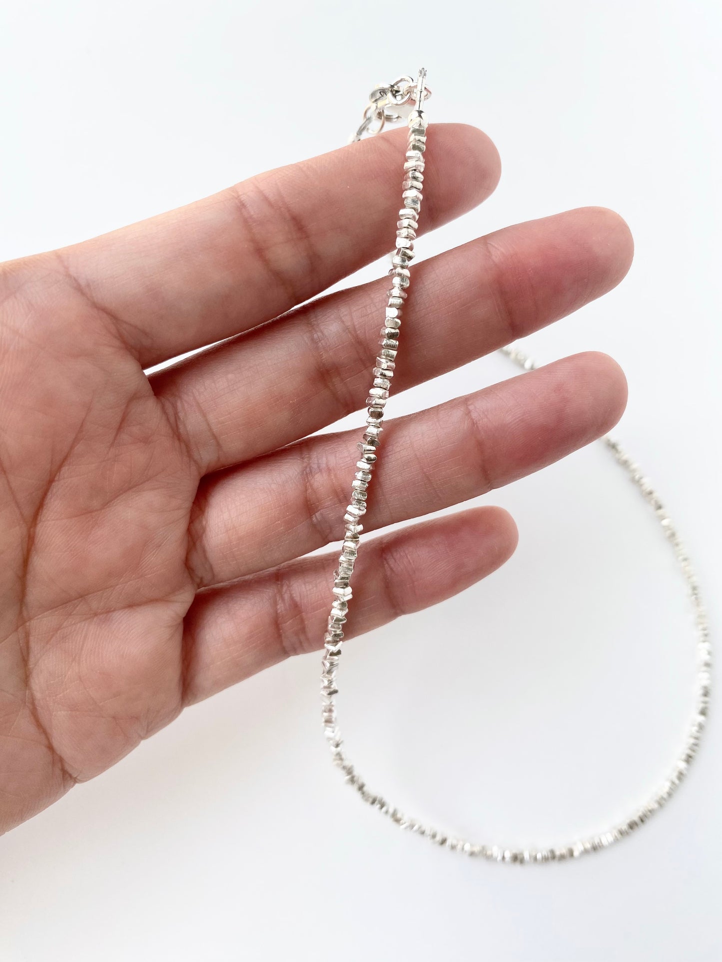 925 Silver Chip Bead Necklace