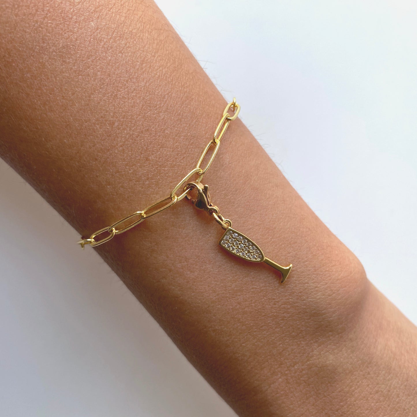 Sparkling Wine Glass Charm