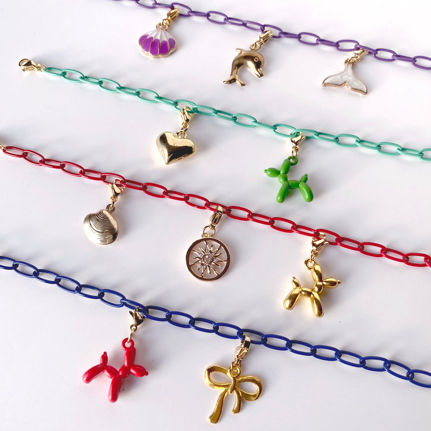 Colorful Enamel Chain Bracelet