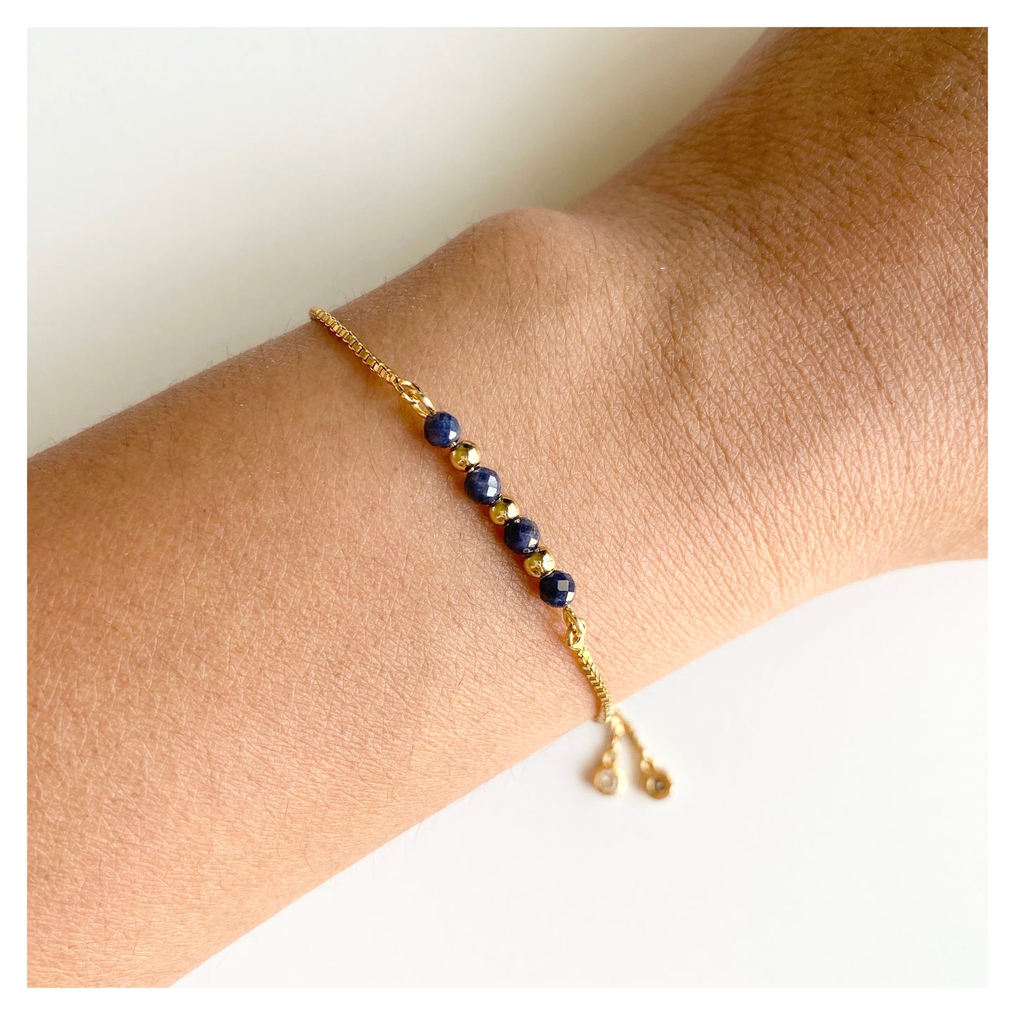 Sapphire Adjustable Bracelet