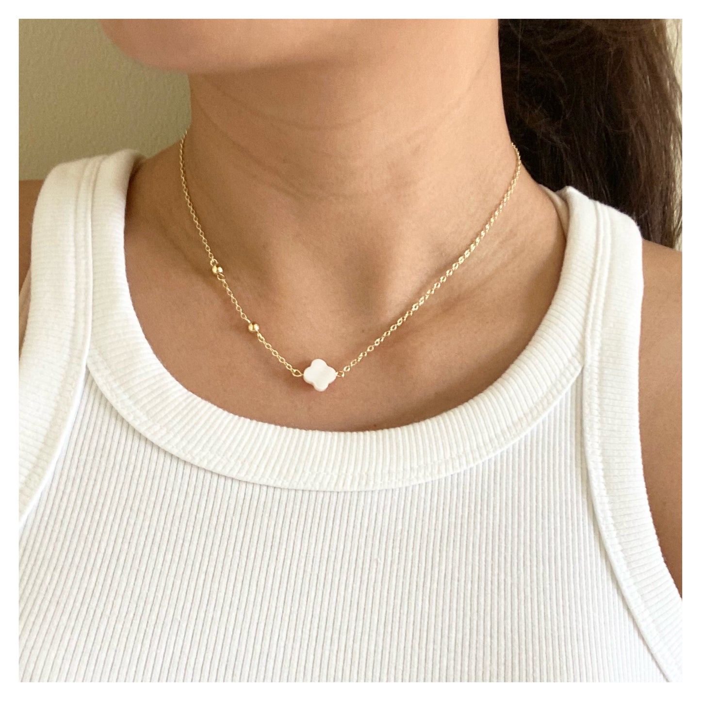 Clover Sea Shell Necklace