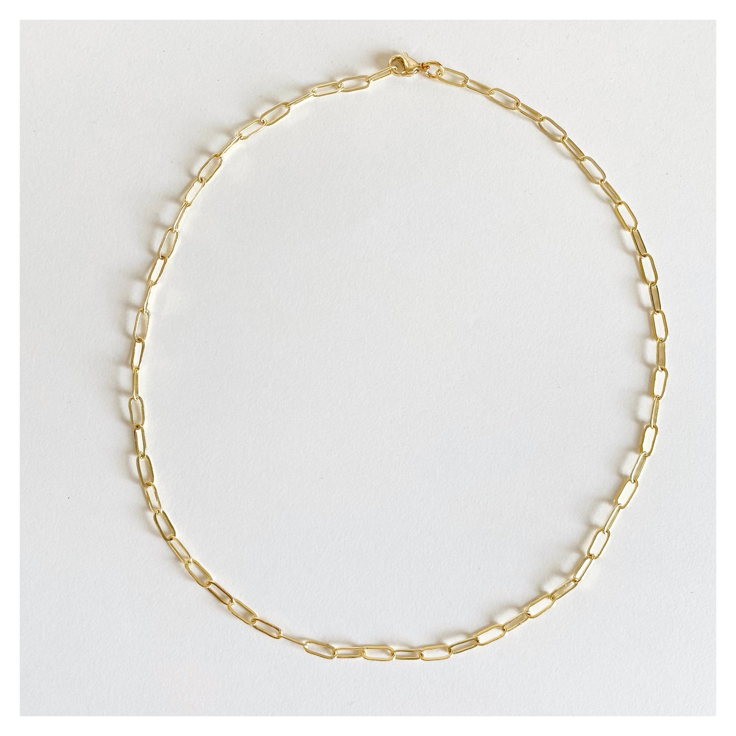 Small Paperclip Chain Necklace