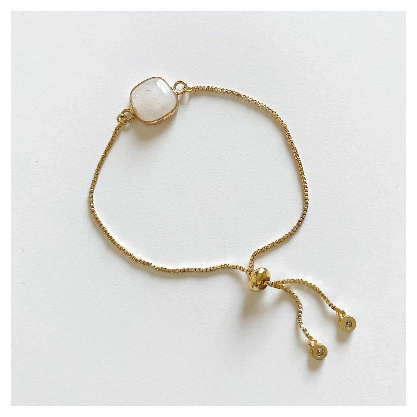 Clear Quartz Adjustable Bracelet
