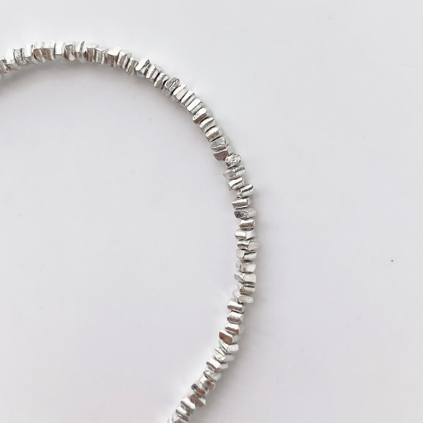 925 Silver Chip Bead Bracelet