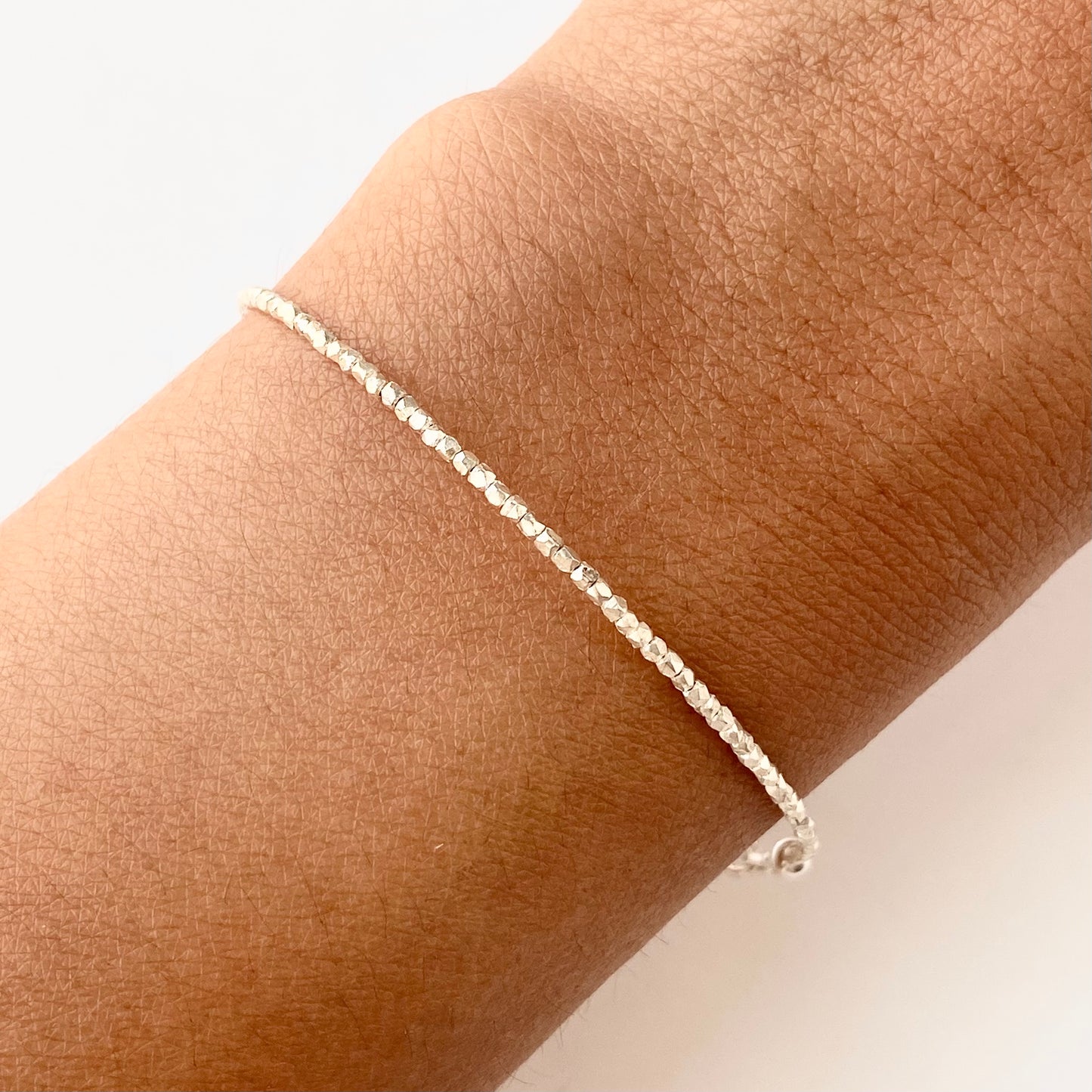 925 Silver Fine Bead Bracelet