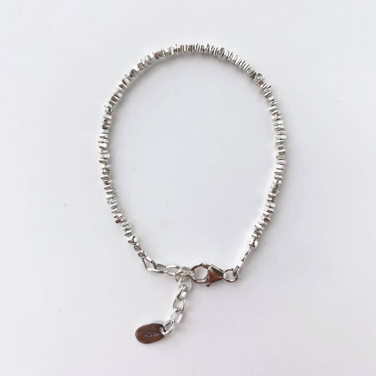 925 Silver Chip Bead Bracelet