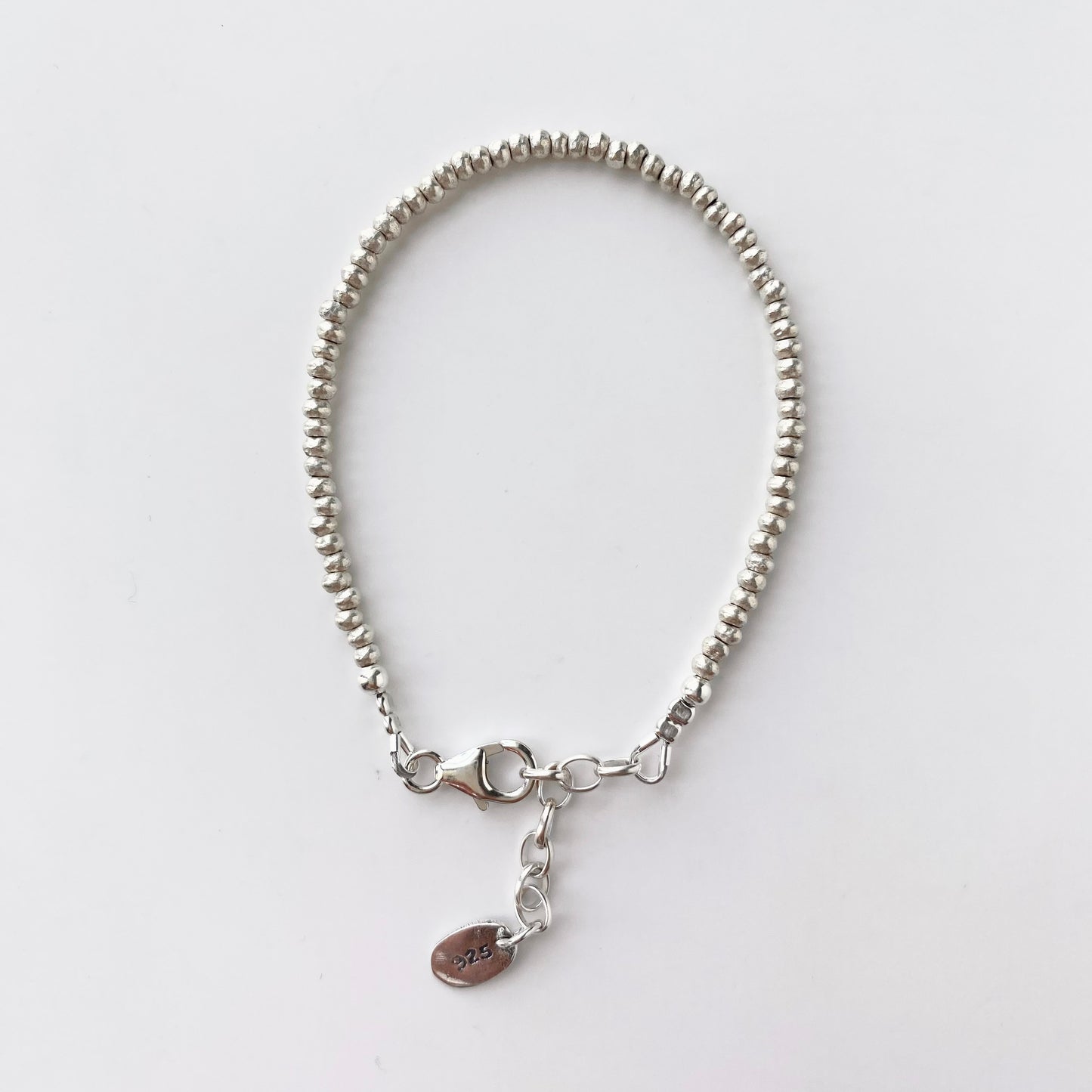 925 Silver Seed Bead Bracelet