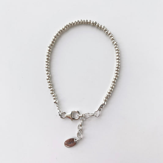 925 Silver Seed Bead Bracelet