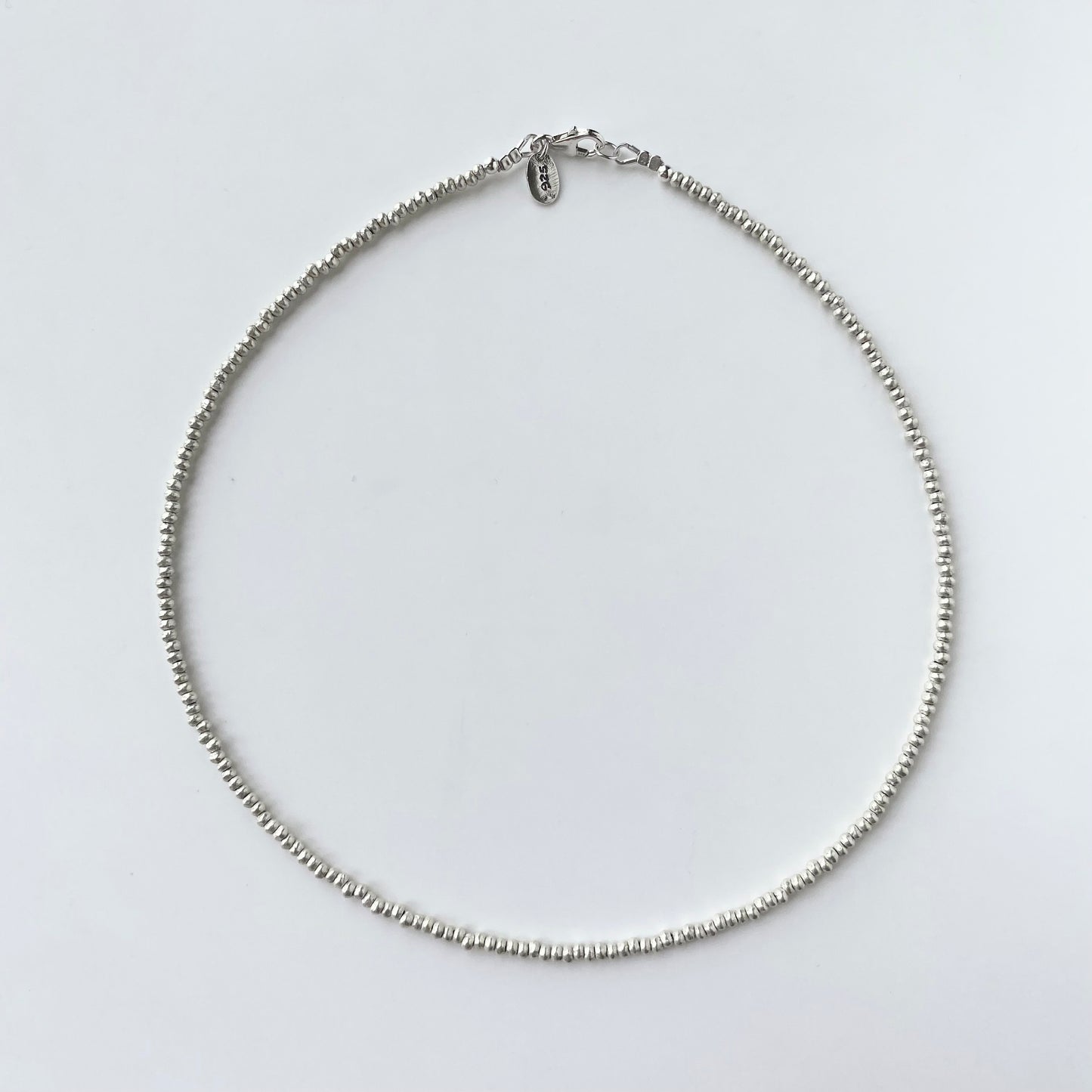 925 Silver Seed Bead Necklace