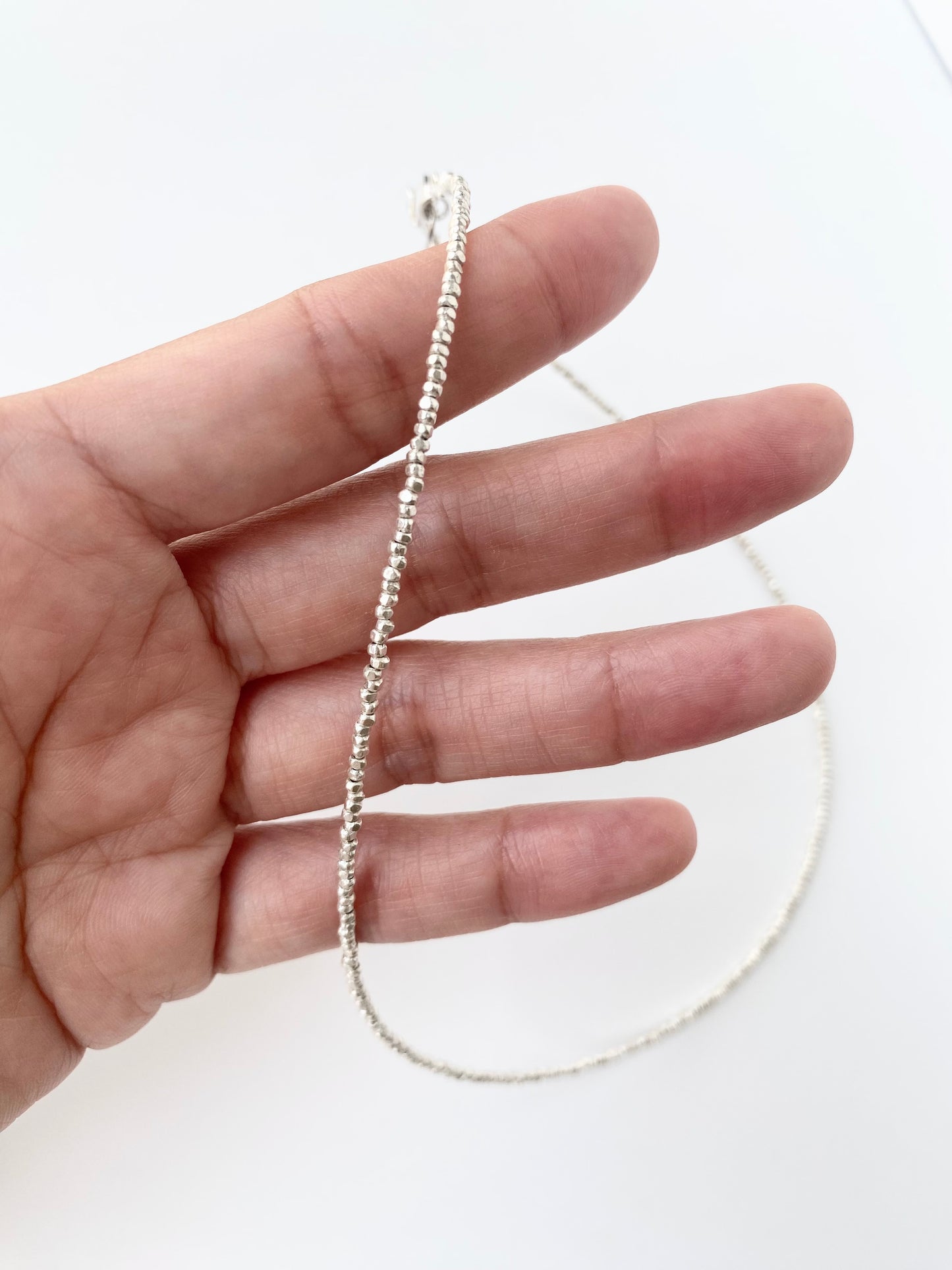 925 Silver Delicate Bead Necklace