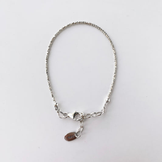 925 Silver Fine Bead Bracelet