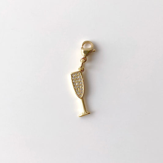 Sparkling Wine Glass Charm