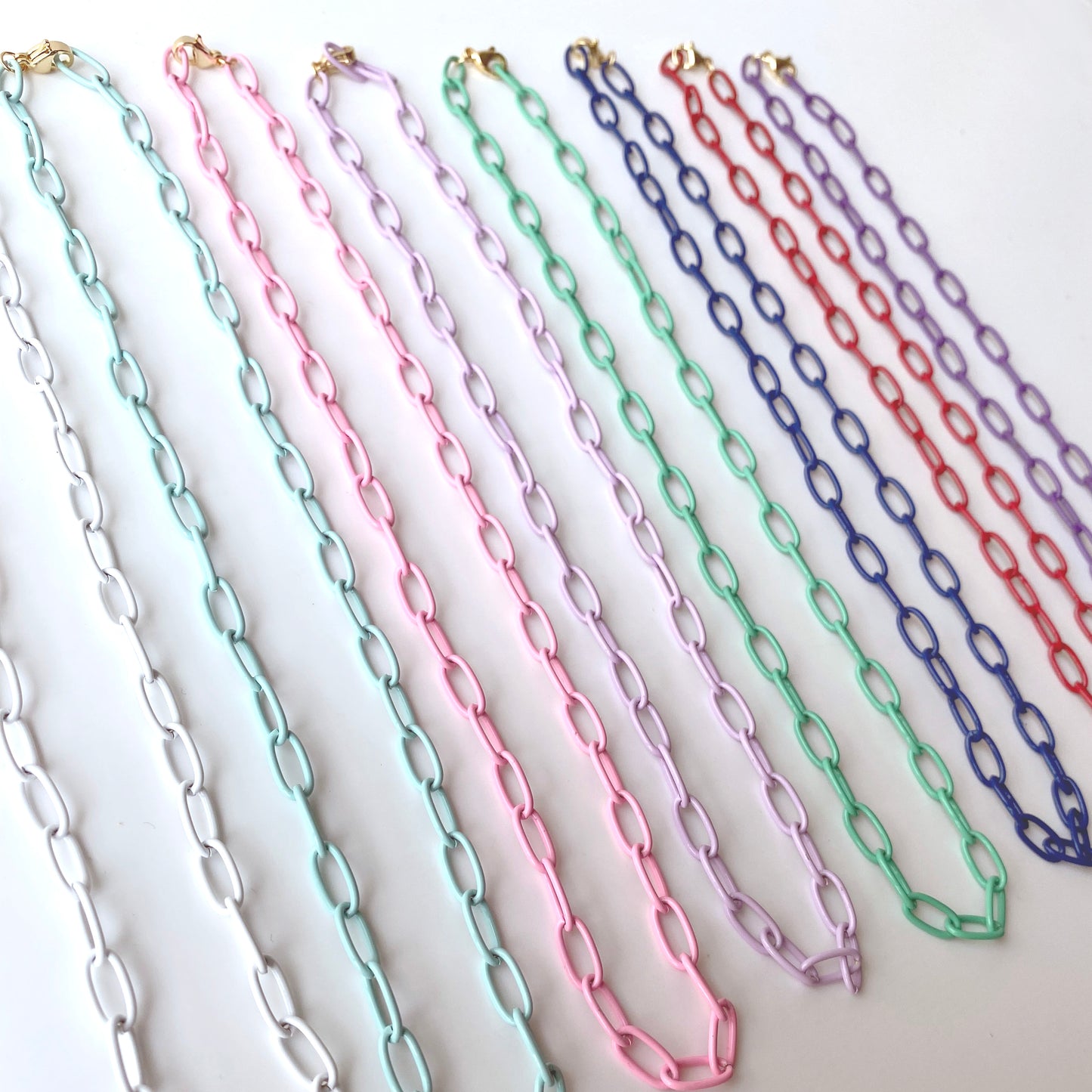 Colorful Enamel Chain Necklace