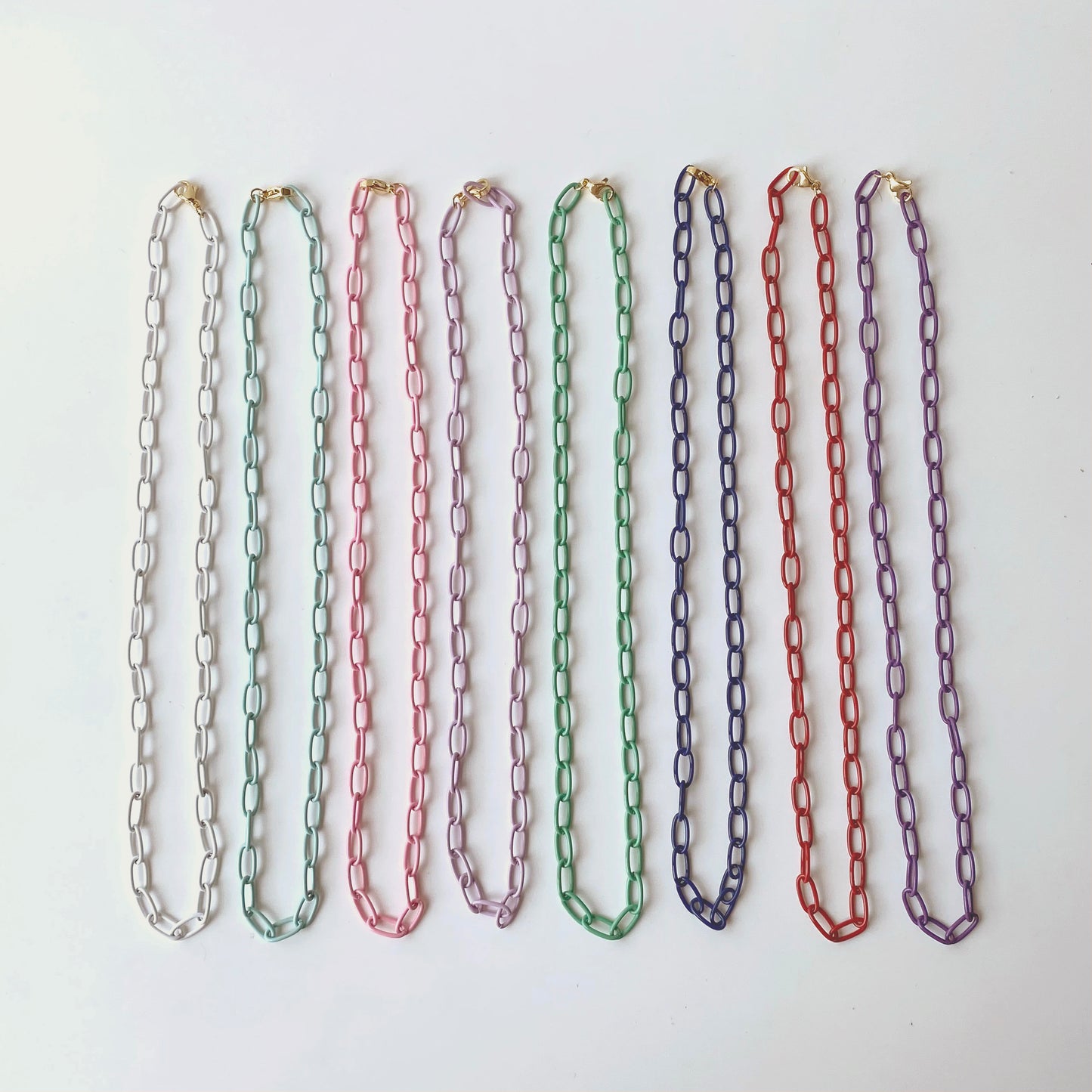 Colorful Enamel Chain Necklace
