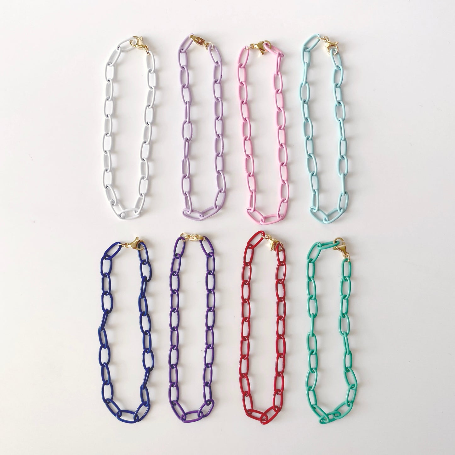 Colorful Enamel Chain Bracelet
