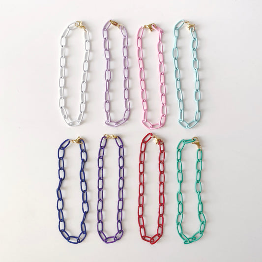 Colorful Enamel Chain Bracelet