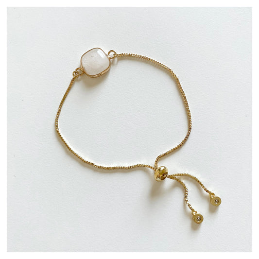 Clear Quartz Adjustable Bracelet