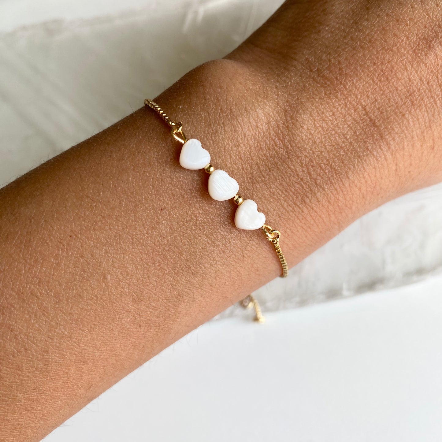 Heart Shell Adjustable Bracelet