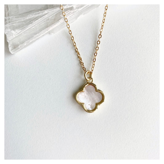 Mother of Pearl Clover Necklace